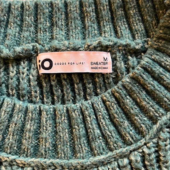 Green Ribbed Women's Sweater - Picture 2 of 2